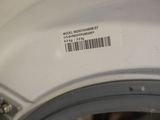 a close up of a label on a washing machine