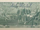 an old us one dollar bill with a picture of president george washington on it