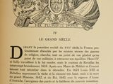 an open book with a drawing of a flag and a coat of arms