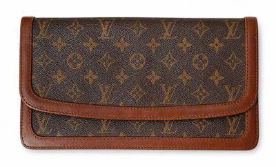 louis vuittou wallet in brown and brown