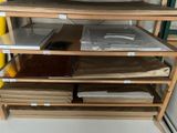 a shelf that has many different types of items on it