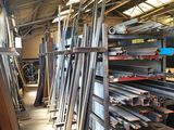 many different types of steel bars in this warehouse