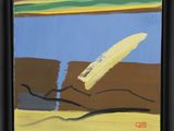 an image of a painting of a person on a surfboard in the water
