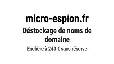 Nom de domaine micro-espion.fr.