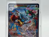 a close up of a pokemon card in a plastic case