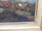 a painting of a group of animals in a field