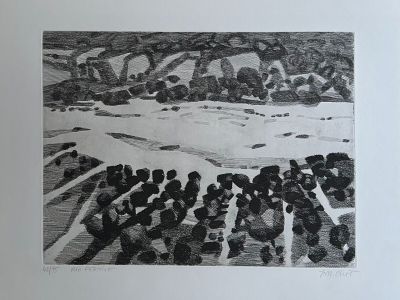 an image of a drawing of a group of people in a field