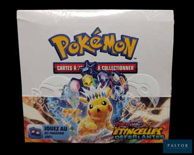 a box of pokemon cards on display in a store