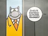 a cartoon picture of a cat in a suit and tie