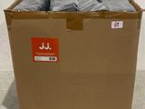 a cardboard box that has a bunch of bags in it