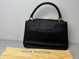 louis vuitton black leather handbag