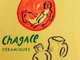 an image of a yellow poster with a drawing of a woman and a vase
