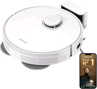 Une image représentant un Roomba est associée à un smartphone