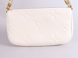 louis vuitton white monograme leather shoulder bag