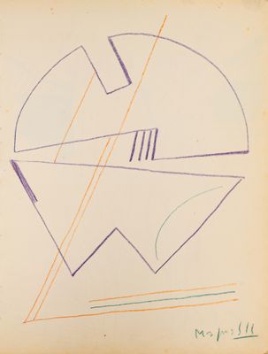 an image of a drawing of a circular object with lines and shapes