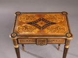 an image of a small table with a design on it