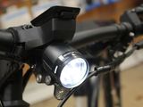 a close up of the handlebars of a bike