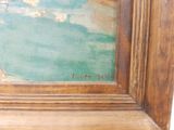 an image of a painting of a woman sitting on a beach