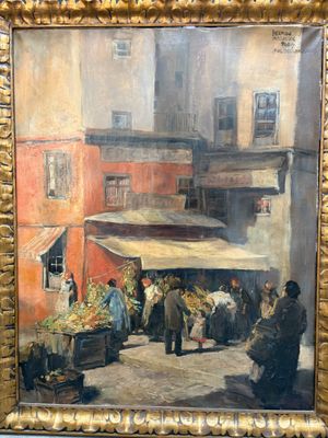 Herman MOERKERK(1879-1949) La rue des Lombards, Paris