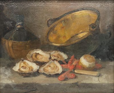 Alfred-Arthur BRUNEL DE NEUVILLE (1852-1941), Nature morte a…