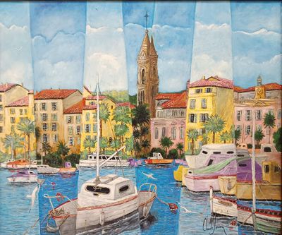 Claude JOUAN (XXe) Le port de Sanary