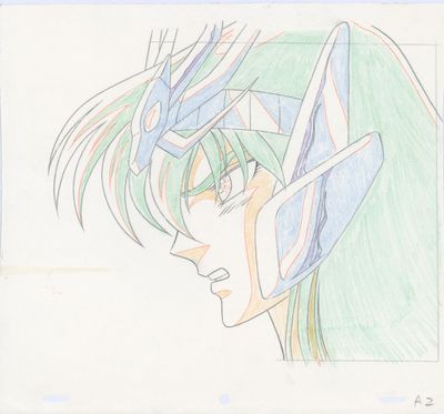 an image of a drawing of a woman with green hair