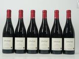 six bouteilles de vin sont alignées dans une rangée