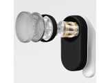 a close up of a pair of earphones on a white background