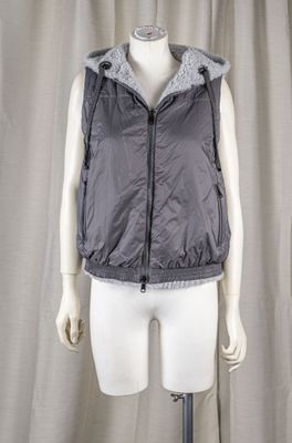 BRUNELLO CUCINELLI Doudoune sans manches à capuche, réversib… - Photo 1