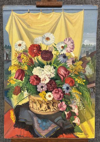 Charles BOULET PFEIFFER (1921-1970) « Nature morte aux fleurs ». ...