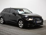 an image of a black audi car in a showroom