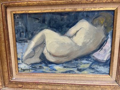 Jean Cognacq (1909-1990), Étude de femme nu allongée - Huile…