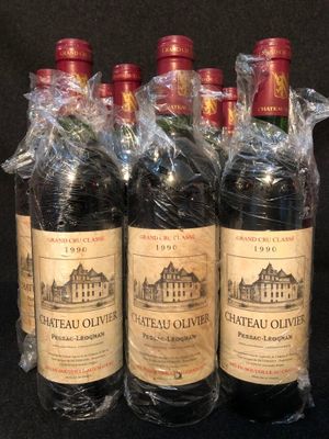 9 bouteilles de Pessac-Léognan, Château Olivier, 1990 - Photo 1