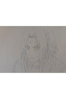 drawing of a man with long hair and glasses with a bird on his head