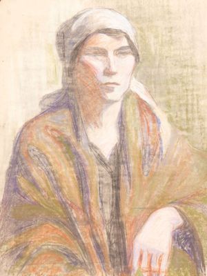 Jean TIMMERMANS (1899-1986). Portrait de femme, 1950