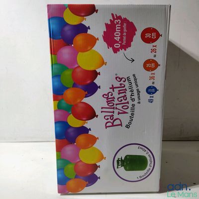 a box that has a bunch of balloons inside of it