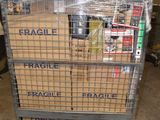 a cart that has a lot of boxes on top of it