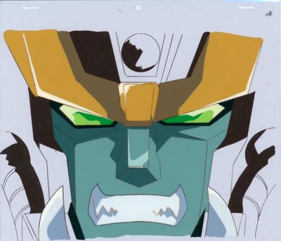 une image montrant un gros plan d'un personnage de dessin animé portant un masque