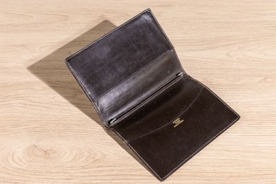 HERMES Paris Made in France - Etui porte agenda en box choco…