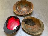 three bowls that have been left on the table