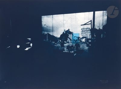 an old photo of a group of people on a stage