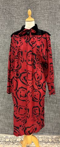 UNGARO Sola Donna Paris – Jolie Robe longue en laine rouge et mot...
