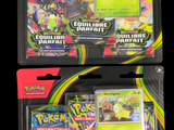 L'emballage contient deux paquets de cartes à collectionner Pokémon.
