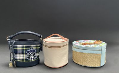three bags that are sitting next to each other on a table