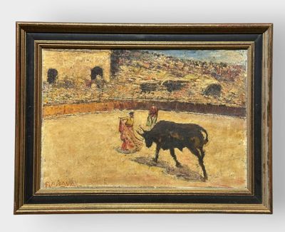 Fernand LAVAL (1886-1966) Fréjus - La corrida