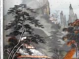 a picture of a painting on the wall of a house