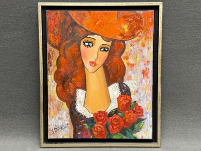 Yuri DENISSOV (1962) Portrait de femme.