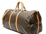 louis vuitton keepall bag in monogram canvas and leather