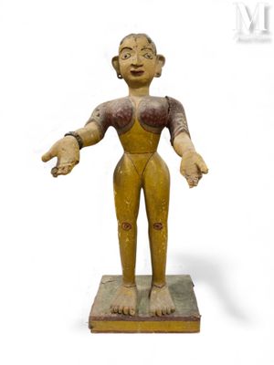 Inde du Sud, XXᵉ siècle Figure féminine aux bras tendus
