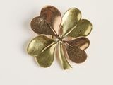 broche en forme de trèfle à quatre feuilles plaquée or, haute résolution, haute résolution